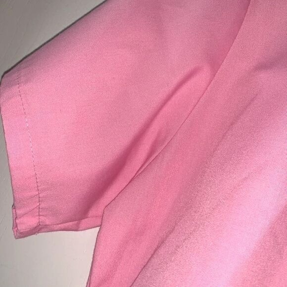 Natural Uniforms S Pink & Black Contrast Trim Scrub Top - Picture 3 of 7